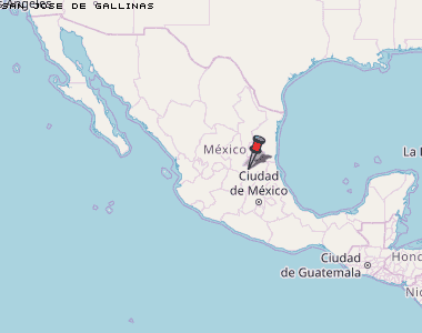 San Jose de Gallinas Karte Mexiko