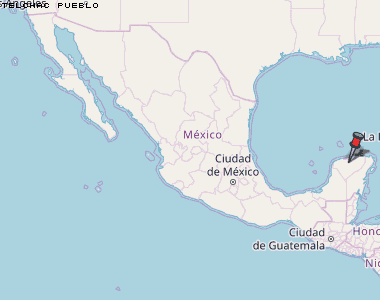 Telchac Pueblo Karte Mexiko