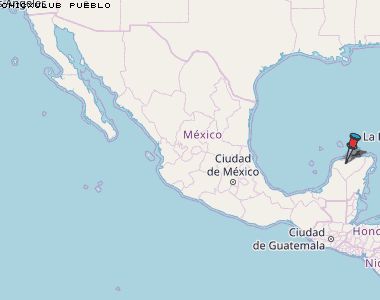 Chicxulub Pueblo Karte Mexiko