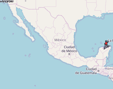 Hoctún Karte Mexiko