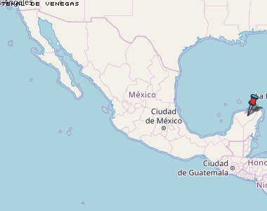 Tekal de Venegas Karte Mexiko