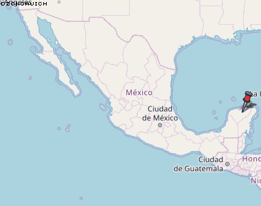 Dzoncauich Karte Mexiko