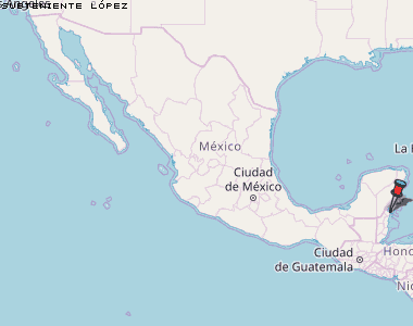 Subteniente López Karte Mexiko