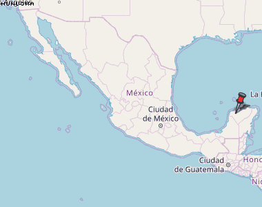 Hunucma Karte Mexiko
