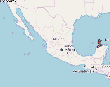 Celestún Karte Mexiko