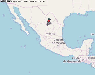 San Francisco de Horizonte Karte Mexiko