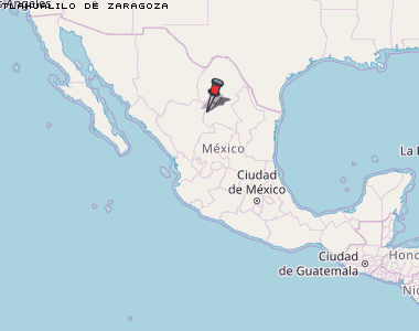 Tlahualilo de Zaragoza Karte Mexiko