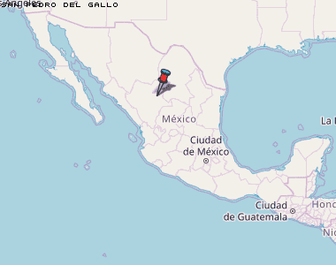 San Pedro del Gallo Karte Mexiko