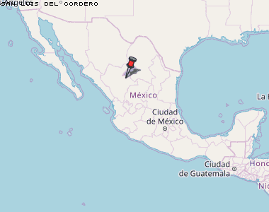 San Luis del Cordero Karte Mexiko