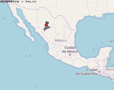 Guadalupe y Calvo Karte Mexiko