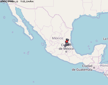 San Pablo Tolimán Karte Mexiko