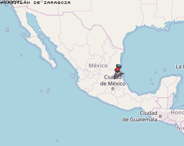 Acatitlán de Zaragoza Karte Mexiko