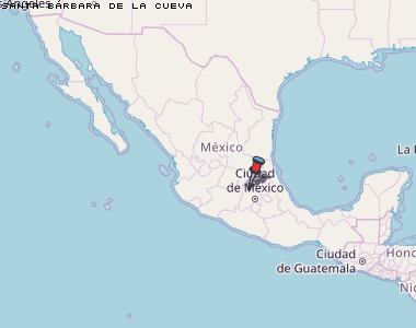 Santa Bárbara de la Cueva Karte Mexiko