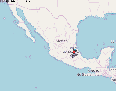 Emiliano Zapata Karte Mexiko