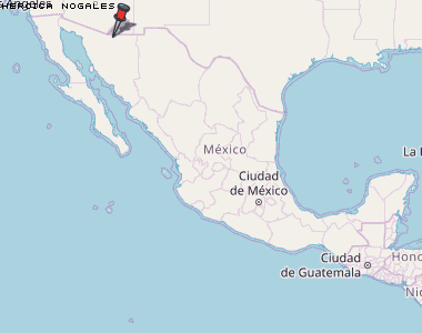 Heroica Nogales Karte Mexiko