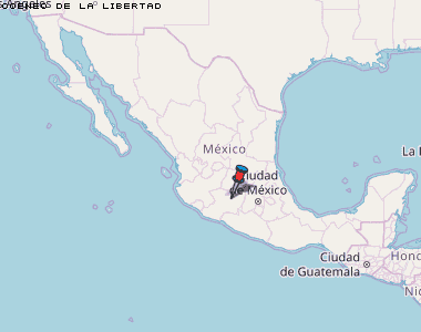 Coeneo de la Libertad Karte Mexiko