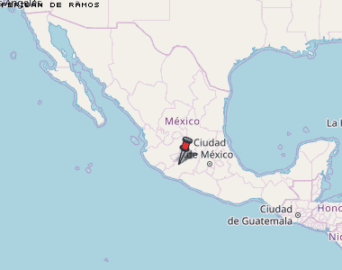 Peribán de Ramos Karte Mexiko