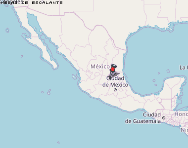Mesas de Escalante Karte Mexiko
