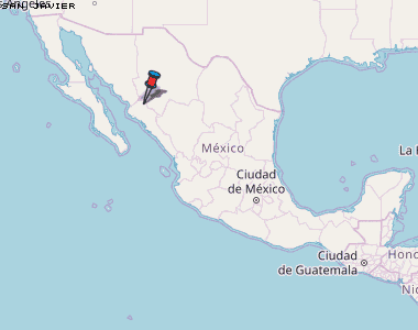 San Javier Karte Mexiko