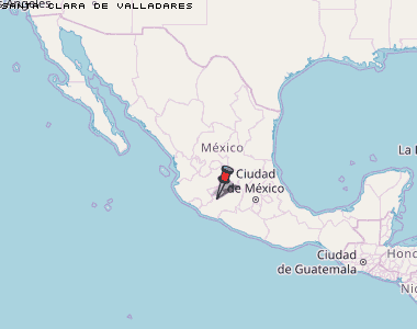 Santa Clara de Valladares Karte Mexiko