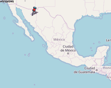 Aconchi Karte Mexiko