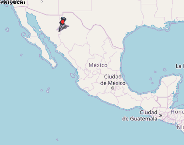 Arivechi Karte Mexiko