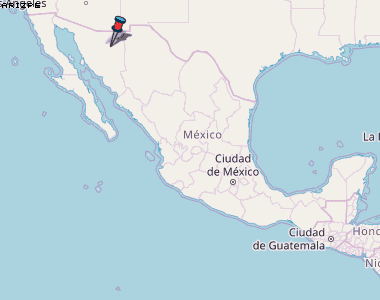 Arizpe Karte Mexiko
