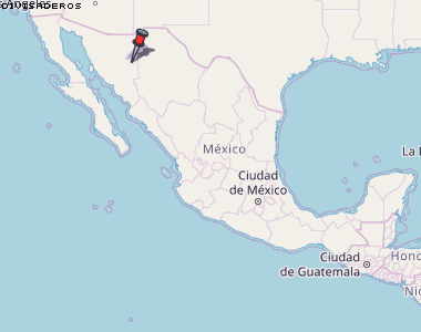 Divisaderos Karte Mexiko