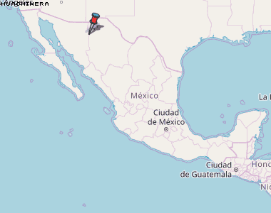 Huachinera Karte Mexiko