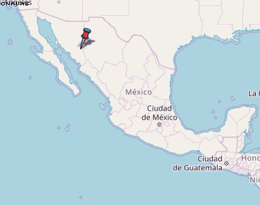 Onavas Karte Mexiko