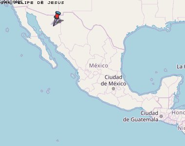 San Felipe de Jesus Karte Mexiko