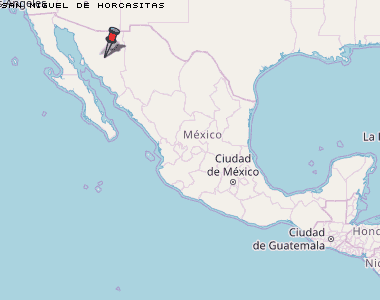 San Miguel de Horcasitas Karte Mexiko