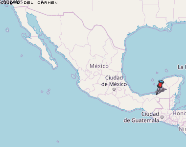 Ciudad del Carmen Karte Mexiko