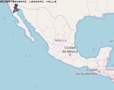 Ejido General Leandro Valle Karte Mexiko
