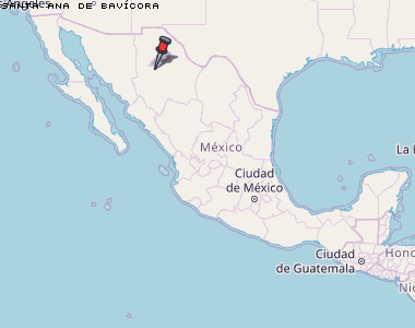 Santa Ana de Bavícora Karte Mexiko