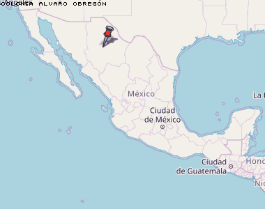 Colonia Alvaro Obregón Karte Mexiko