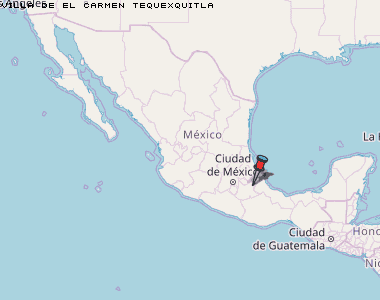Villa de El Carmen Tequexquitla Karte Mexiko