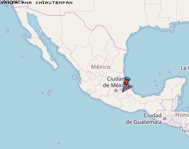 Santa Ana Chiautempan Karte Mexiko