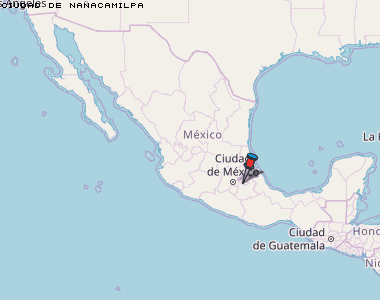 Ciudad de Nanacamilpa Karte Mexiko