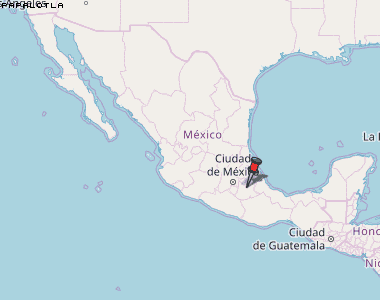 Papalotla Karte Mexiko