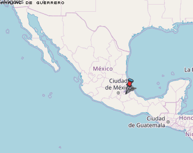 Amaxac de Guerrero Karte Mexiko