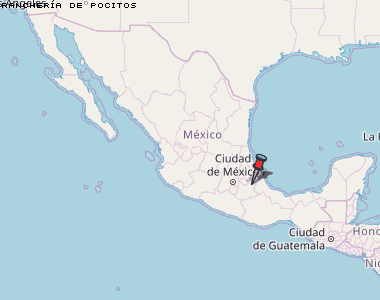 Ranchería de Pocitos Karte Mexiko