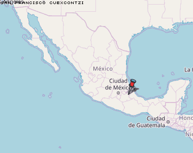 San Francisco Cuexcontzi Karte Mexiko