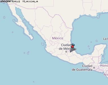 Santa Cruz Tlaxcala Karte Mexiko