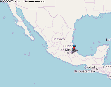 Santa Cruz Techachalco Karte Mexiko