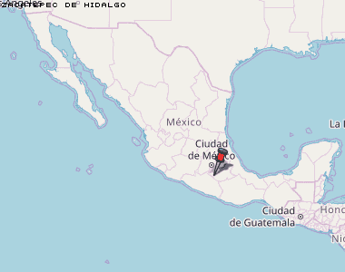 Zacatepec de Hidalgo Karte Mexiko
