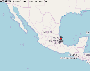 Colonia Francisco Villa Tecóac Karte Mexiko
