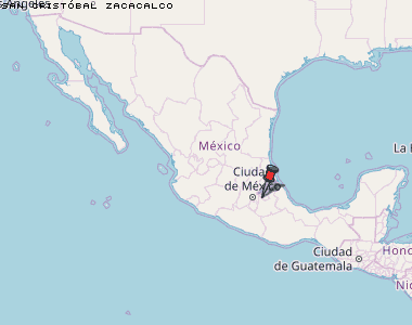 San Cristóbal Zacacalco Karte Mexiko