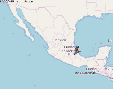 Colonia el Valle Karte Mexiko