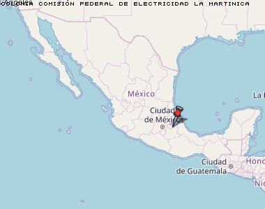 Colonia Comisión Federal de Electricidad la Martinica Karte Mexiko